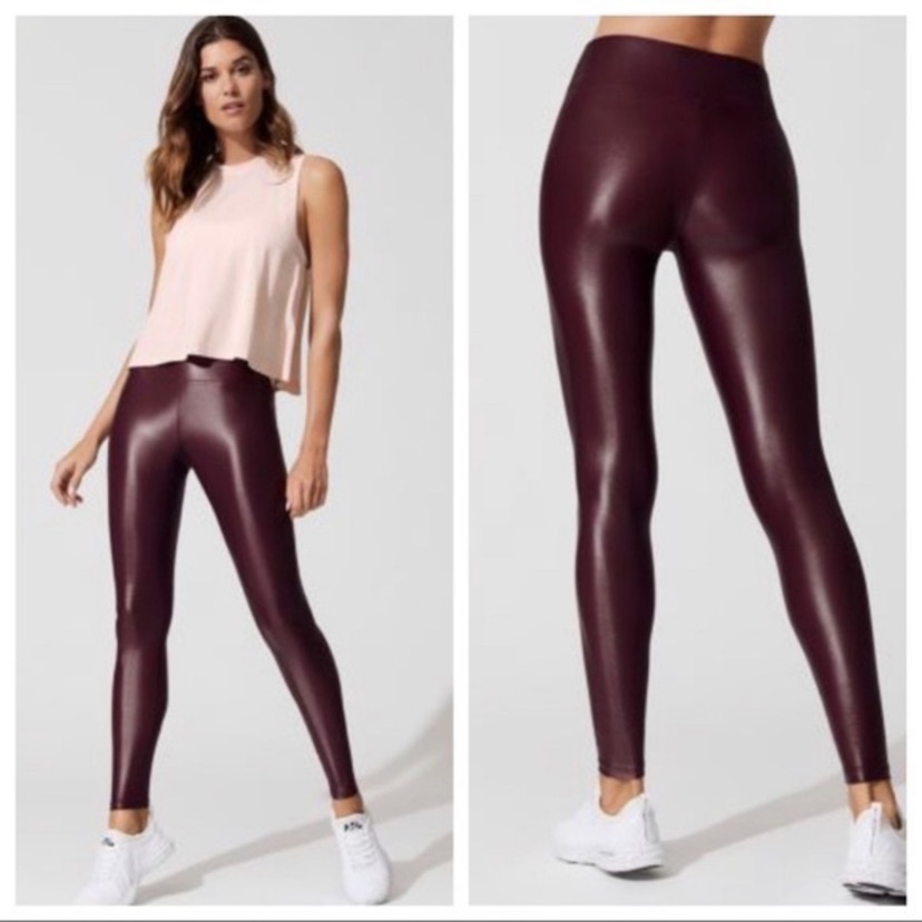 Carbon38 Takara Shine High Rise Leggings Burgundy